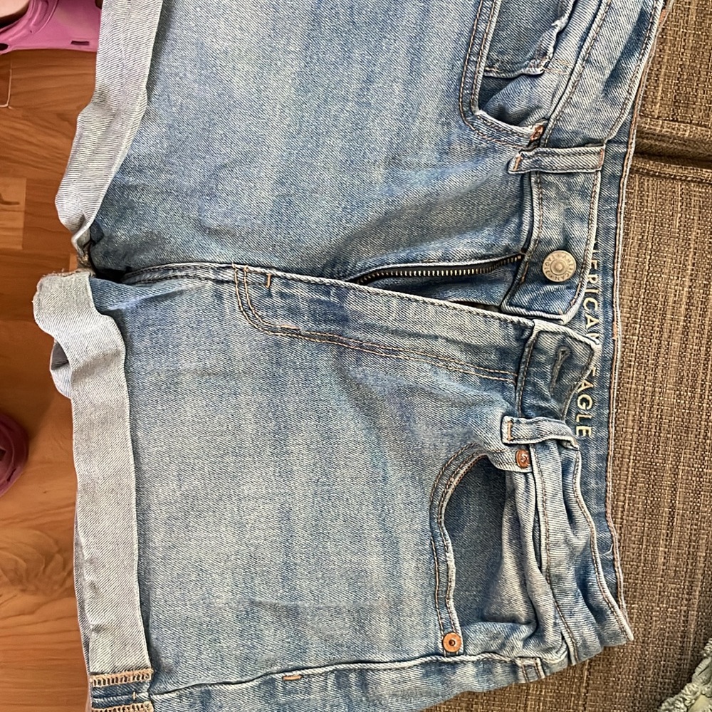 American Eagle Outfitters Blue Jean Shorts Distressed Casual
